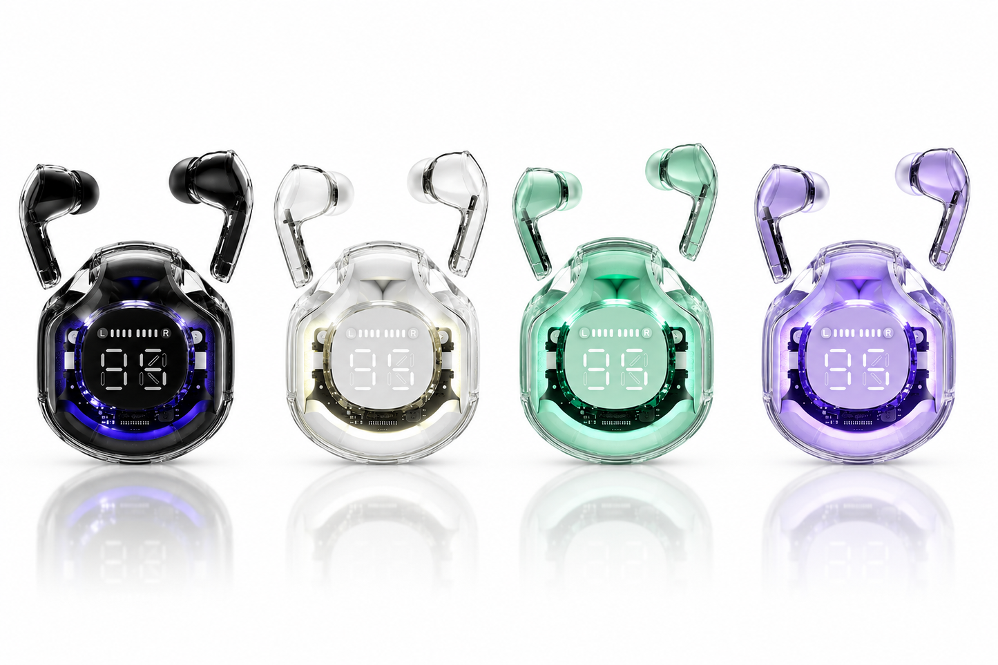 Air 39 Transparent Earbuds – LED Display Wireless Earbuds