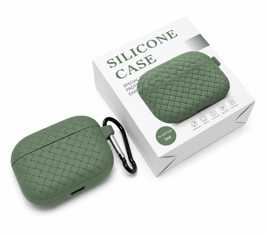 Premium Silicone AirPods Case – Woven Protective Cover