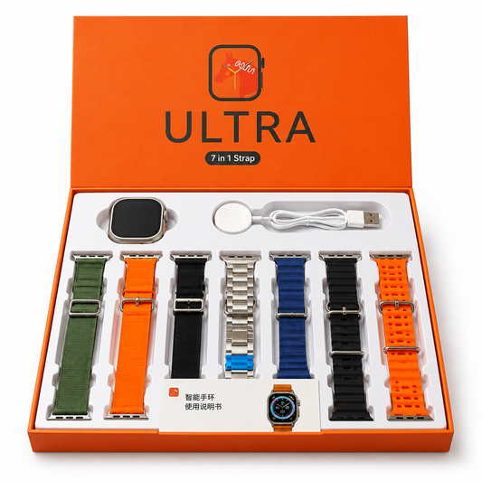 Ultra 7 Smart Watch – 7-in-1 Strap Kit Edition