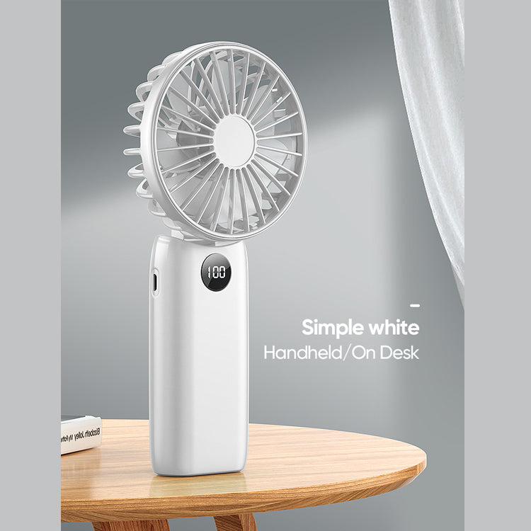JOYROOM Foldable Handheld Fan – Digital Display Portable Mini Fan
