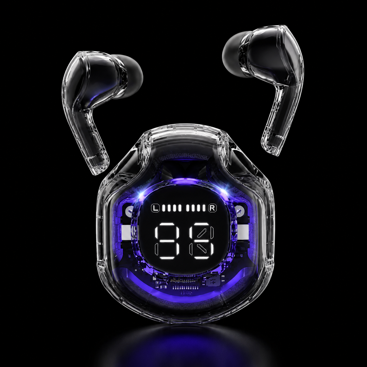Air 39 Transparent Earbuds – LED Display Wireless Earbuds