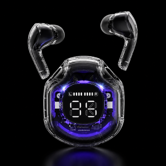 Air 39 Transparent Earbuds – LED Display Wireless Earbuds