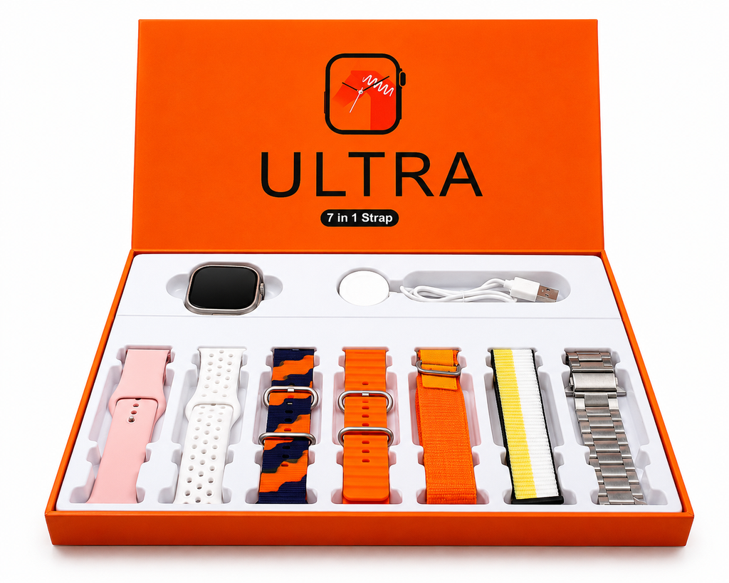 Ultra 7 Smart Watch – 7-in-1 Strap Kit Edition