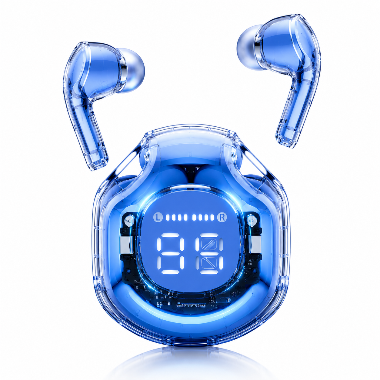 Air 39 Transparent Earbuds – LED Display Wireless Earbuds